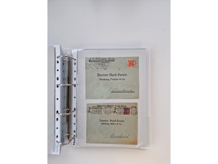 1920/23, umfangreiche Sammlung mit über 4600 Briefen, Karten und Ganzsachen. Dabei interessante Frankaturen, Blockeinheiten, 