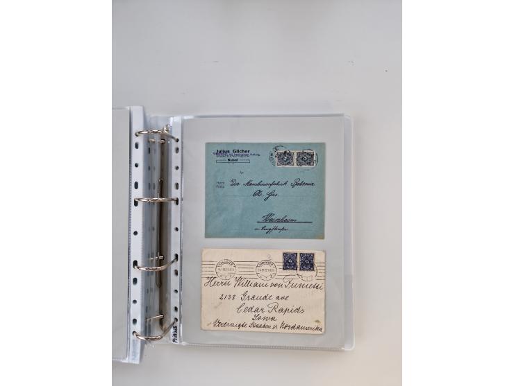 1920/23, umfangreiche Sammlung mit über 4600 Briefen, Karten und Ganzsachen. Dabei interessante Frankaturen, Blockeinheiten, 