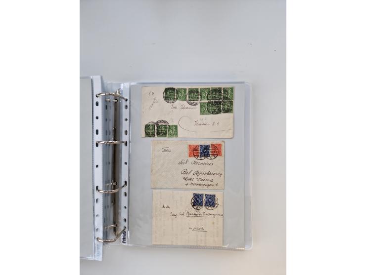 1920/23, umfangreiche Sammlung mit über 4600 Briefen, Karten und Ganzsachen. Dabei interessante Frankaturen, Blockeinheiten, 