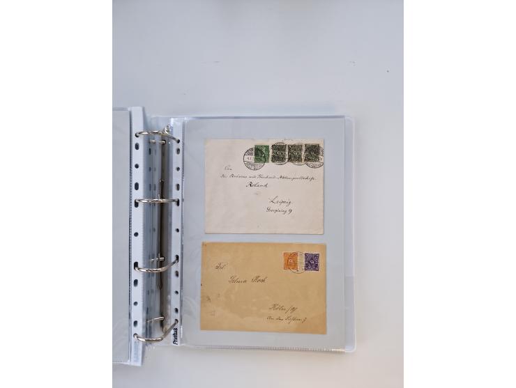 1920/23, umfangreiche Sammlung mit über 4600 Briefen, Karten und Ganzsachen. Dabei interessante Frankaturen, Blockeinheiten, 