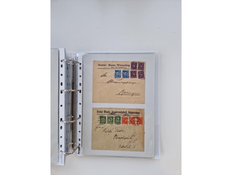 1920/23, umfangreiche Sammlung mit über 4600 Briefen, Karten und Ganzsachen. Dabei interessante Frankaturen, Blockeinheiten, 