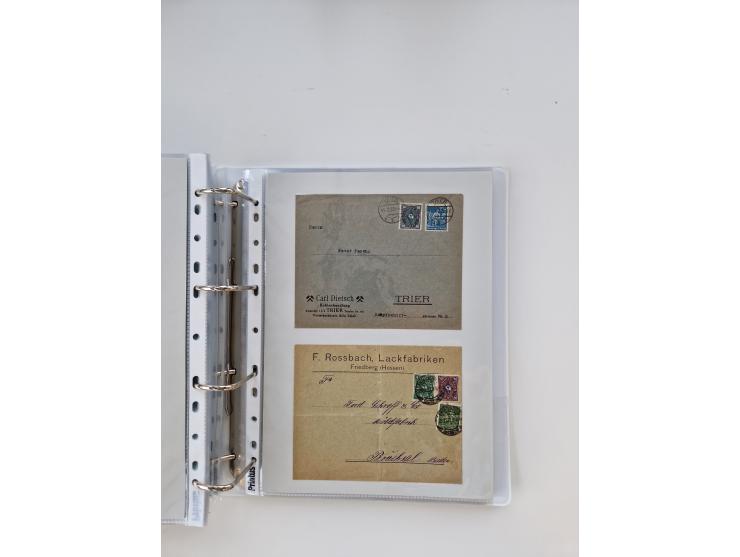 1920/23, umfangreiche Sammlung mit über 4600 Briefen, Karten und Ganzsachen. Dabei interessante Frankaturen, Blockeinheiten, 