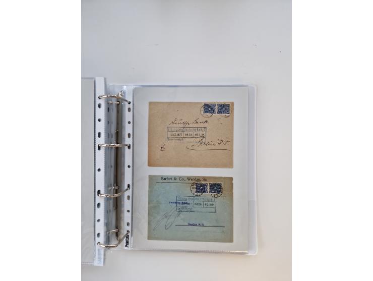 1920/23, umfangreiche Sammlung mit über 4600 Briefen, Karten und Ganzsachen. Dabei interessante Frankaturen, Blockeinheiten, 
