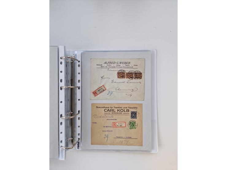 1920/23, umfangreiche Sammlung mit über 4600 Briefen, Karten und Ganzsachen. Dabei interessante Frankaturen, Blockeinheiten, 