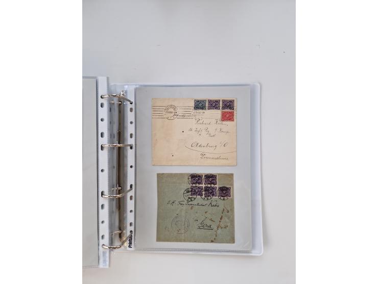 1920/23, umfangreiche Sammlung mit über 4600 Briefen, Karten und Ganzsachen. Dabei interessante Frankaturen, Blockeinheiten, 