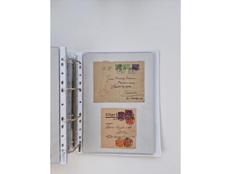 1920/23, umfangreiche Sammlung mit über 4600 Briefen, Karten und Ganzsachen. Dabei interessante Frankaturen, Blockeinheiten, 