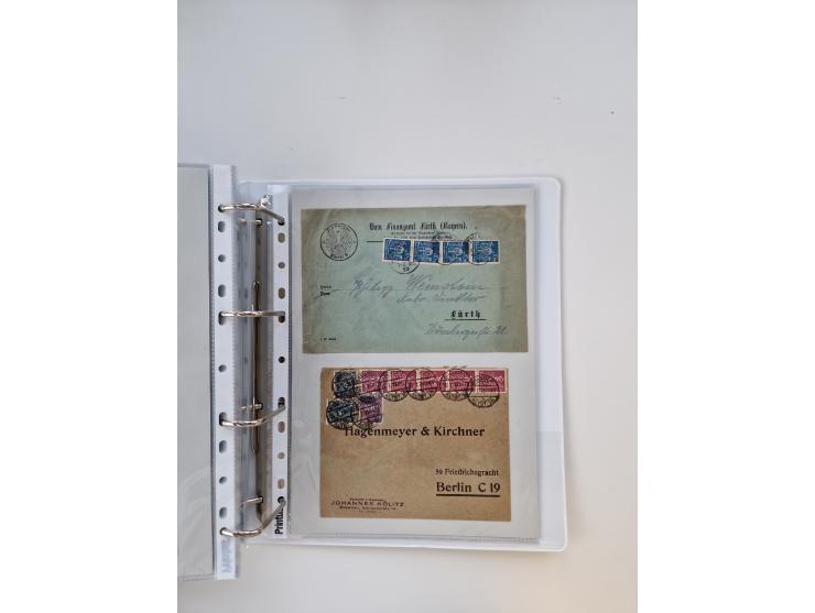 1920/23, umfangreiche Sammlung mit über 4600 Briefen, Karten und Ganzsachen. Dabei interessante Frankaturen, Blockeinheiten, 
