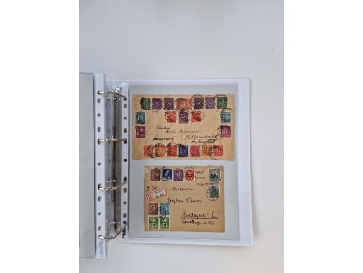 1920/23, umfangreiche Sammlung mit über 4600 Briefen, Karten und Ganzsachen. Dabei interessante Frankaturen, Blockeinheiten, 