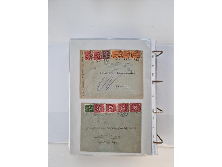 1920/23, umfangreiche Sammlung mit über 4600 Briefen, Karten und Ganzsachen. Dabei interessante Frankaturen, Blockeinheiten, 