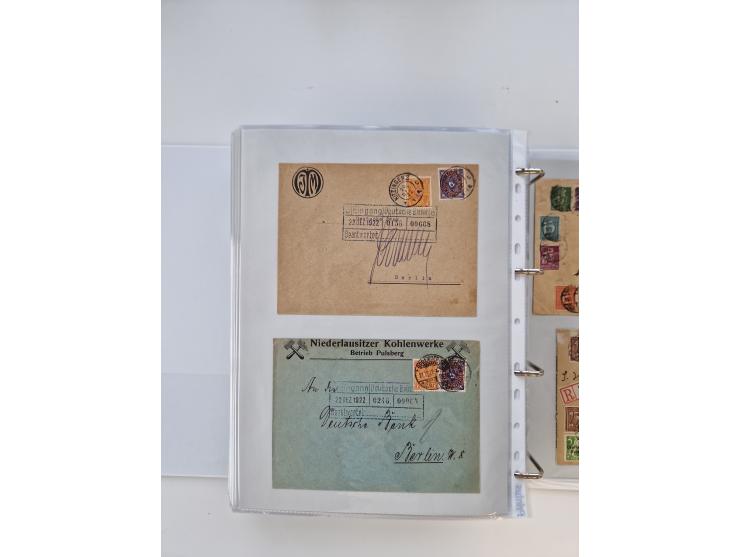 1920/23, umfangreiche Sammlung mit über 4600 Briefen, Karten und Ganzsachen. Dabei interessante Frankaturen, Blockeinheiten, 