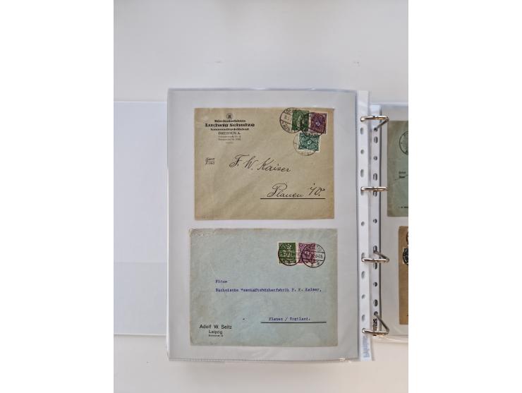 1920/23, umfangreiche Sammlung mit über 4600 Briefen, Karten und Ganzsachen. Dabei interessante Frankaturen, Blockeinheiten, 