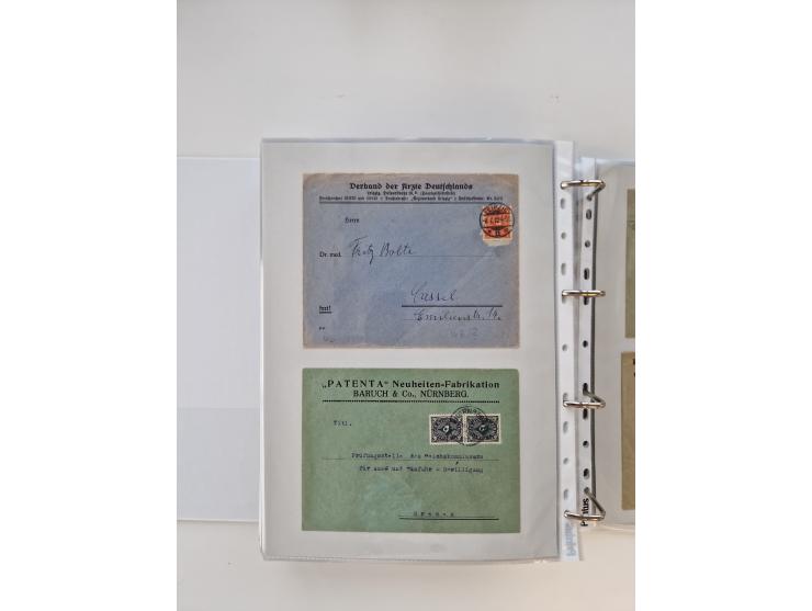1920/23, umfangreiche Sammlung mit über 4600 Briefen, Karten und Ganzsachen. Dabei interessante Frankaturen, Blockeinheiten, 