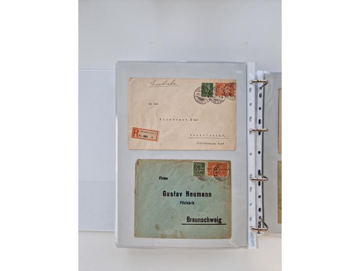 1920/23, umfangreiche Sammlung mit über 4600 Briefen, Karten und Ganzsachen. Dabei interessante Frankaturen, Blockeinheiten, 