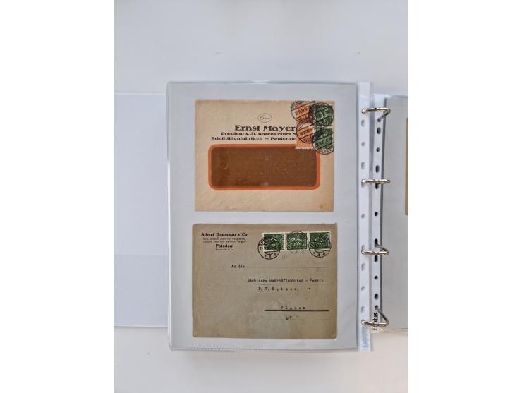 1920/23, umfangreiche Sammlung mit über 4600 Briefen, Karten und Ganzsachen. Dabei interessante Frankaturen, Blockeinheiten, 