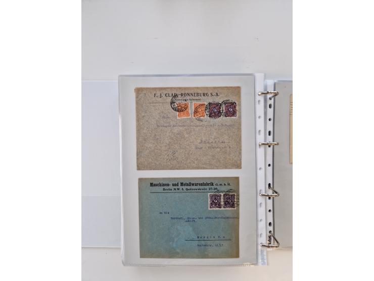 1920/23, umfangreiche Sammlung mit über 4600 Briefen, Karten und Ganzsachen. Dabei interessante Frankaturen, Blockeinheiten, 