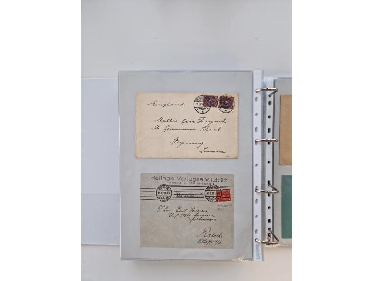 1920/23, umfangreiche Sammlung mit über 4600 Briefen, Karten und Ganzsachen. Dabei interessante Frankaturen, Blockeinheiten, 