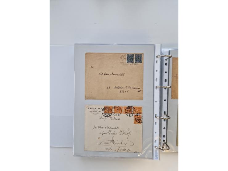 1920/23, umfangreiche Sammlung mit über 4600 Briefen, Karten und Ganzsachen. Dabei interessante Frankaturen, Blockeinheiten, 