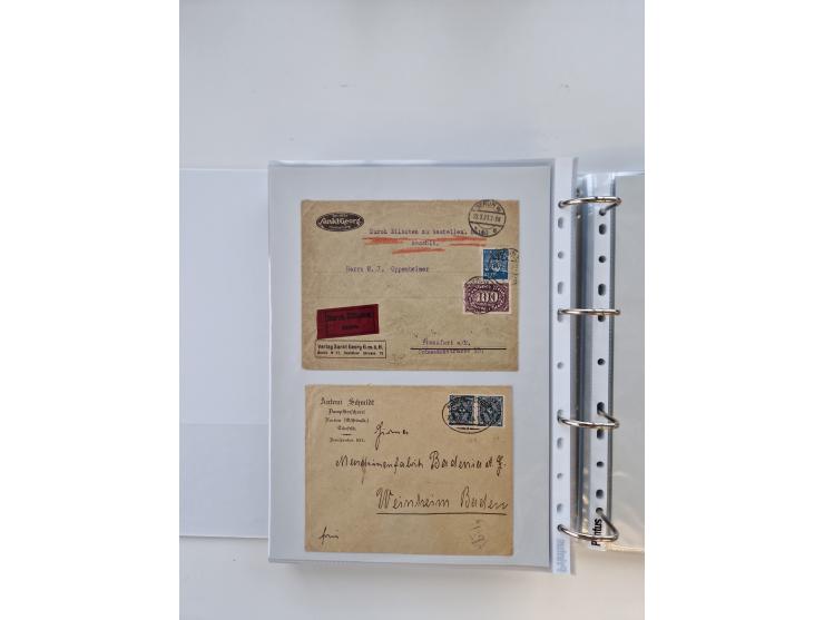 1920/23, umfangreiche Sammlung mit über 4600 Briefen, Karten und Ganzsachen. Dabei interessante Frankaturen, Blockeinheiten, 