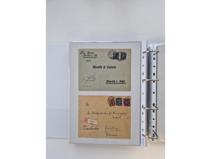 1920/23, umfangreiche Sammlung mit über 4600 Briefen, Karten und Ganzsachen. Dabei interessante Frankaturen, Blockeinheiten, 