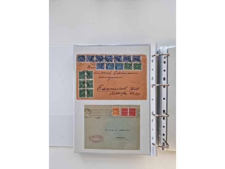 1920/23, umfangreiche Sammlung mit über 4600 Briefen, Karten und Ganzsachen. Dabei interessante Frankaturen, Blockeinheiten, 