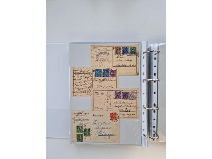 1920/23, umfangreiche Sammlung mit über 4600 Briefen, Karten und Ganzsachen. Dabei interessante Frankaturen, Blockeinheiten, 