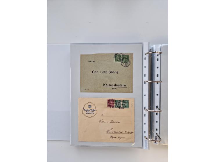1920/23, umfangreiche Sammlung mit über 4600 Briefen, Karten und Ganzsachen. Dabei interessante Frankaturen, Blockeinheiten, 