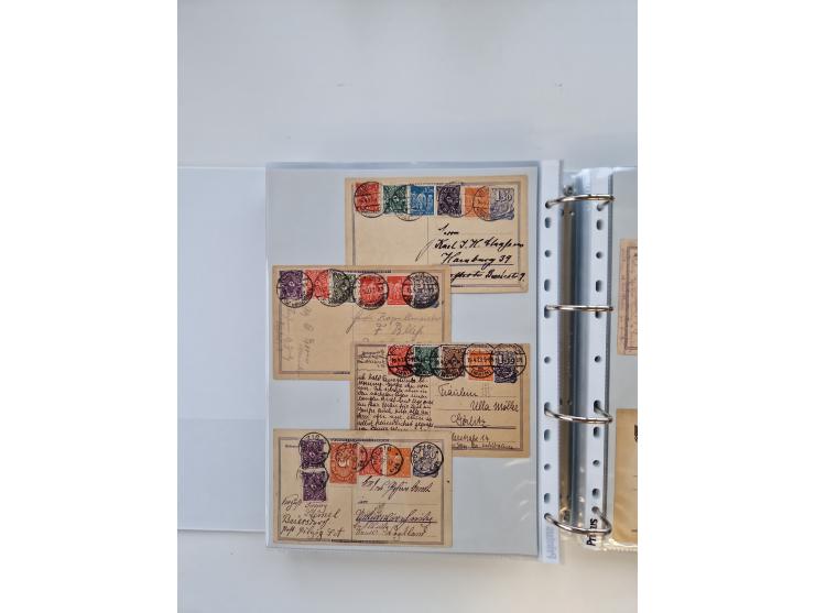 1920/23, umfangreiche Sammlung mit über 4600 Briefen, Karten und Ganzsachen. Dabei interessante Frankaturen, Blockeinheiten, 