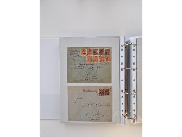 1920/23, umfangreiche Sammlung mit über 4600 Briefen, Karten und Ganzsachen. Dabei interessante Frankaturen, Blockeinheiten, 