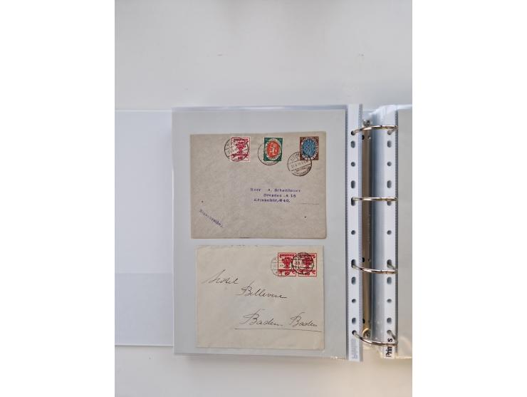 1920/23, umfangreiche Sammlung mit über 4600 Briefen, Karten und Ganzsachen. Dabei interessante Frankaturen, Blockeinheiten, 