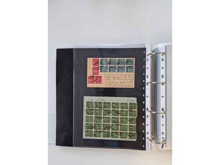 1920/23, umfangreiche Sammlung mit über 4600 Briefen, Karten und Ganzsachen. Dabei interessante Frankaturen, Blockeinheiten, 