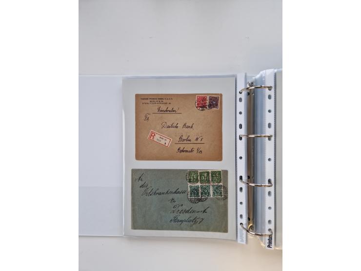 1920/23, umfangreiche Sammlung mit über 4600 Briefen, Karten und Ganzsachen. Dabei interessante Frankaturen, Blockeinheiten, 