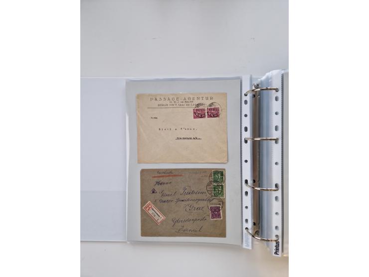 1920/23, umfangreiche Sammlung mit über 4600 Briefen, Karten und Ganzsachen. Dabei interessante Frankaturen, Blockeinheiten, 