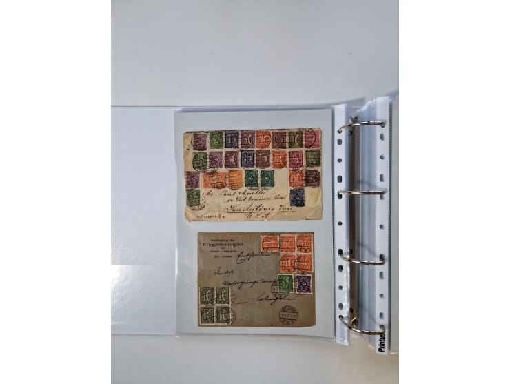 1920/23, umfangreiche Sammlung mit über 4600 Briefen, Karten und Ganzsachen. Dabei interessante Frankaturen, Blockeinheiten, 
