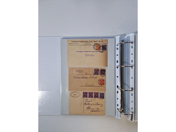 1920/23, umfangreiche Sammlung mit über 4600 Briefen, Karten und Ganzsachen. Dabei interessante Frankaturen, Blockeinheiten, 