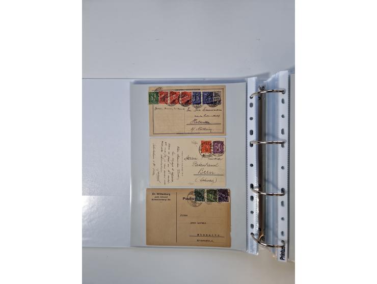 1920/23, umfangreiche Sammlung mit über 4600 Briefen, Karten und Ganzsachen. Dabei interessante Frankaturen, Blockeinheiten, 