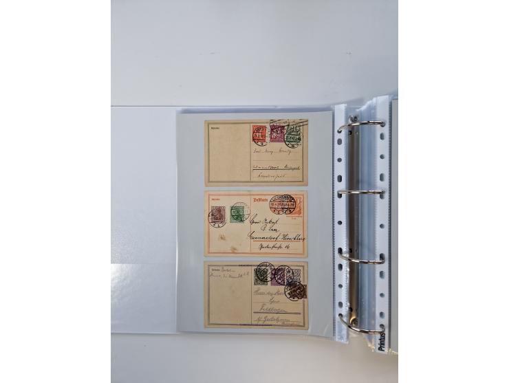 1920/23, umfangreiche Sammlung mit über 4600 Briefen, Karten und Ganzsachen. Dabei interessante Frankaturen, Blockeinheiten, 