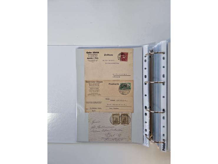 1920/23, umfangreiche Sammlung mit über 4600 Briefen, Karten und Ganzsachen. Dabei interessante Frankaturen, Blockeinheiten, 