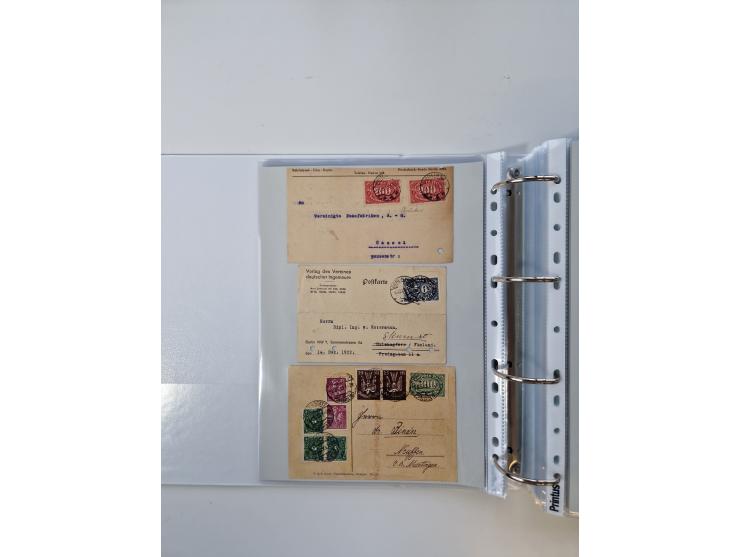 1920/23, umfangreiche Sammlung mit über 4600 Briefen, Karten und Ganzsachen. Dabei interessante Frankaturen, Blockeinheiten, 