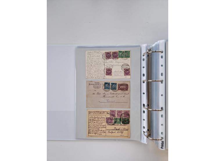 1920/23, umfangreiche Sammlung mit über 4600 Briefen, Karten und Ganzsachen. Dabei interessante Frankaturen, Blockeinheiten, 