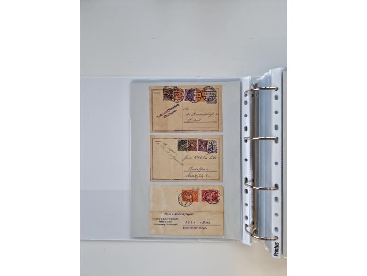 1920/23, umfangreiche Sammlung mit über 4600 Briefen, Karten und Ganzsachen. Dabei interessante Frankaturen, Blockeinheiten, 