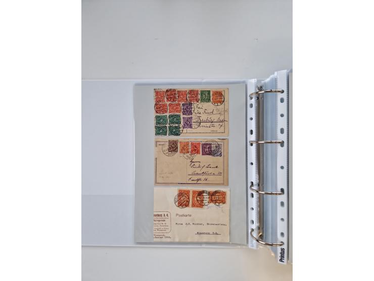 1920/23, umfangreiche Sammlung mit über 4600 Briefen, Karten und Ganzsachen. Dabei interessante Frankaturen, Blockeinheiten, 