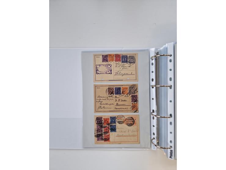 1920/23, umfangreiche Sammlung mit über 4600 Briefen, Karten und Ganzsachen. Dabei interessante Frankaturen, Blockeinheiten, 