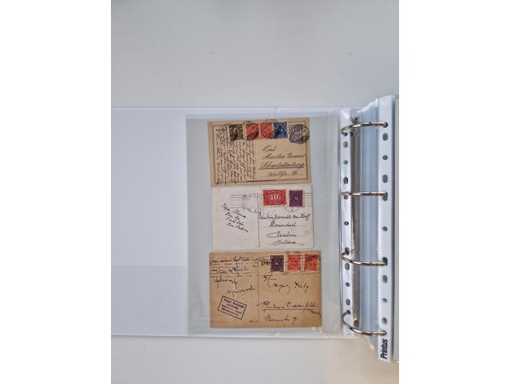 1920/23, umfangreiche Sammlung mit über 4600 Briefen, Karten und Ganzsachen. Dabei interessante Frankaturen, Blockeinheiten, 