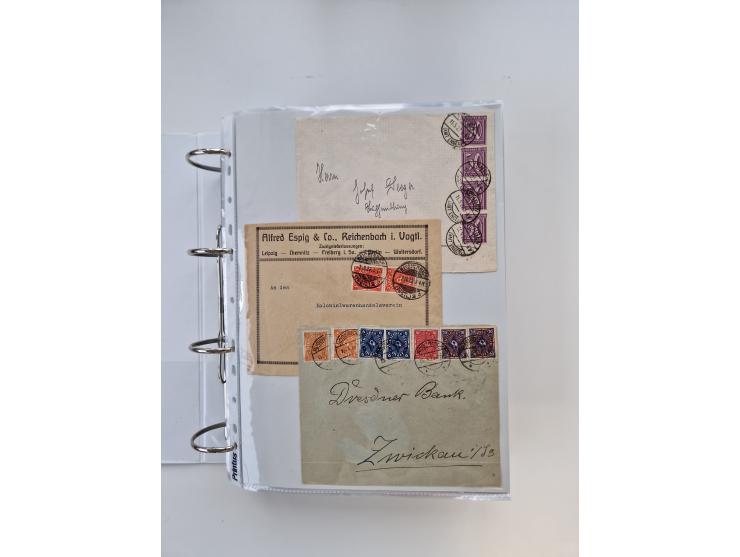 1920/23, umfangreiche Sammlung mit über 4600 Briefen, Karten und Ganzsachen. Dabei interessante Frankaturen, Blockeinheiten, 