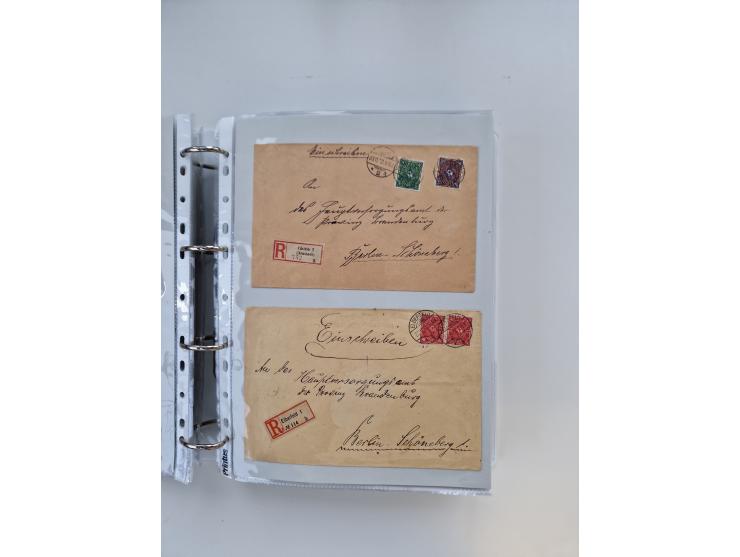 1920/23, umfangreiche Sammlung mit über 4600 Briefen, Karten und Ganzsachen. Dabei interessante Frankaturen, Blockeinheiten, 
