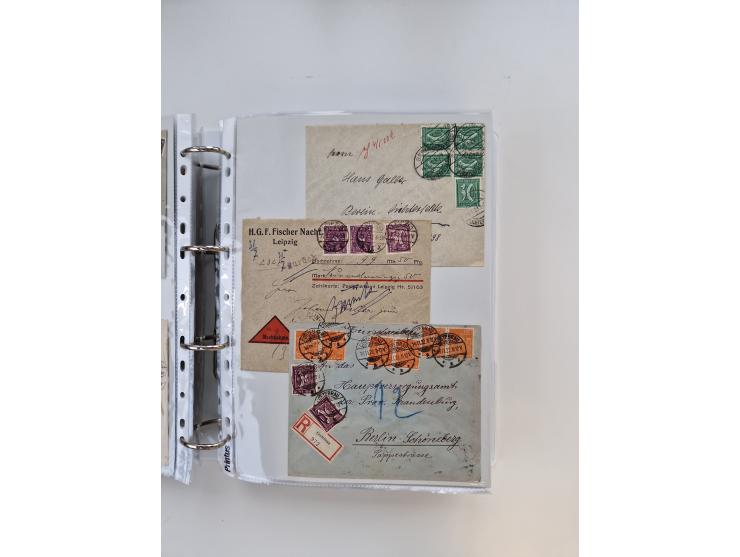 1920/23, umfangreiche Sammlung mit über 4600 Briefen, Karten und Ganzsachen. Dabei interessante Frankaturen, Blockeinheiten, 
