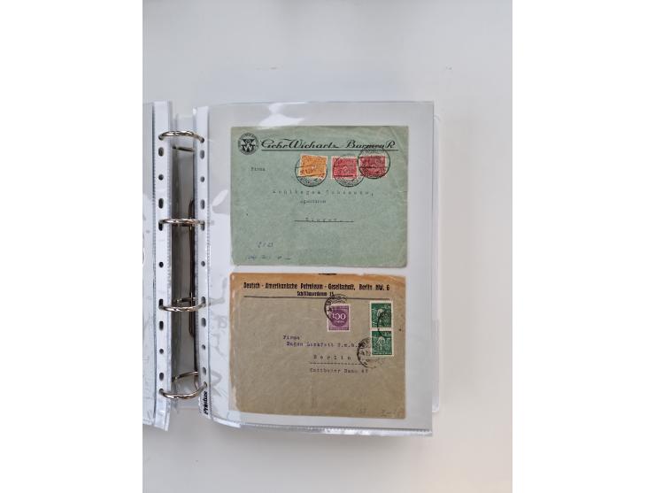 1920/23, umfangreiche Sammlung mit über 4600 Briefen, Karten und Ganzsachen. Dabei interessante Frankaturen, Blockeinheiten, 