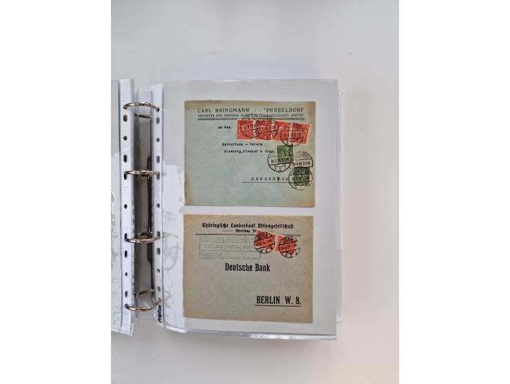 1920/23, umfangreiche Sammlung mit über 4600 Briefen, Karten und Ganzsachen. Dabei interessante Frankaturen, Blockeinheiten, 