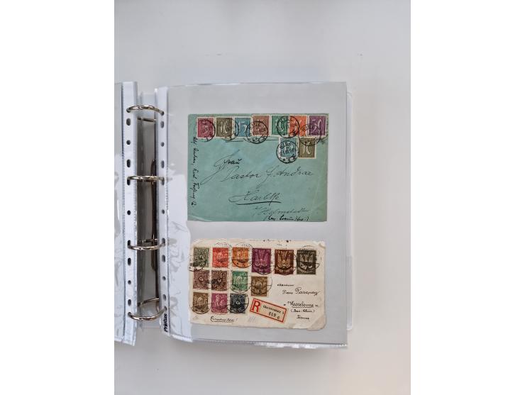 1920/23, umfangreiche Sammlung mit über 4600 Briefen, Karten und Ganzsachen. Dabei interessante Frankaturen, Blockeinheiten, 