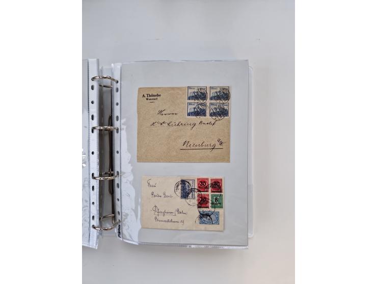 1920/23, umfangreiche Sammlung mit über 4600 Briefen, Karten und Ganzsachen. Dabei interessante Frankaturen, Blockeinheiten, 